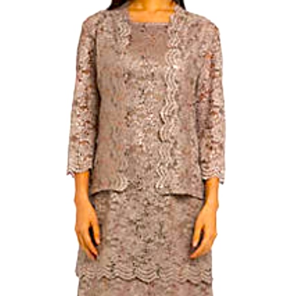 NWT 2 piece R&M Richards size 6 dress w/cardigan - Picture 1 of 8